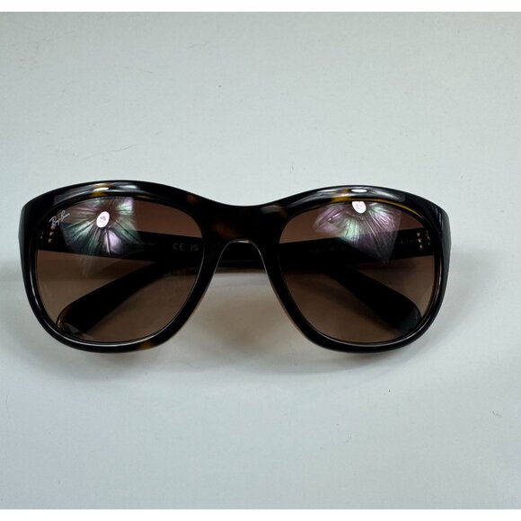 Ray Ban RB4216 Tortoise Shell Sunglasses Brown Gradient Polished Light Havana - Picture 4 of 11